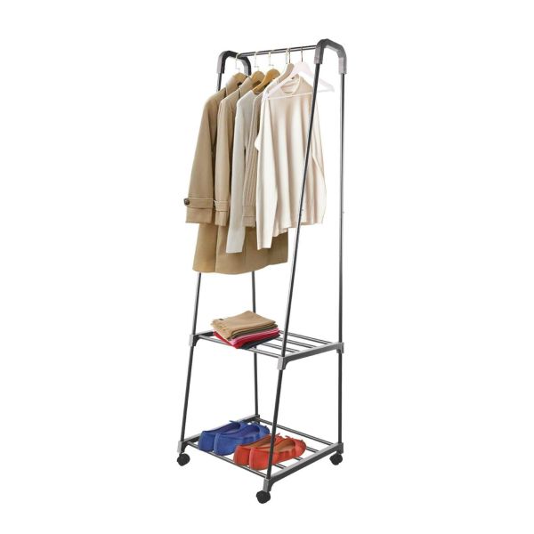2 Tier Heavy Duty Clothes Rail Rack Garment Hanging Display 2 Tier