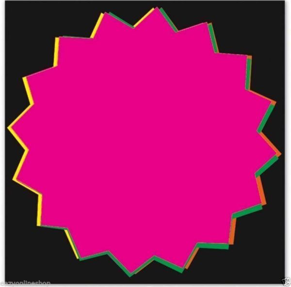 Click to view product details and reviews for 20 Neon Fluorescent 15 X15 Stars Office Retail Notes Price Display Flash Decor.