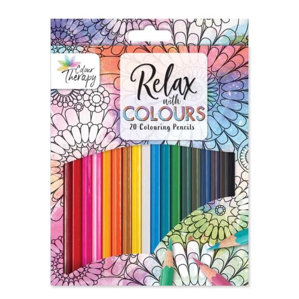 20 Professional assort Colour Therapy Colouring Pencils Artist Quality Relaxing