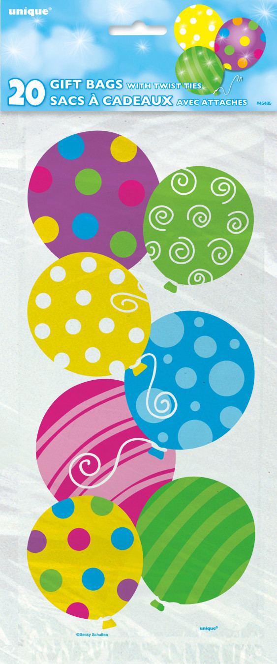 Click to view product details and reviews for 20 Twinkle Balloon Cellophane Gift Bags.