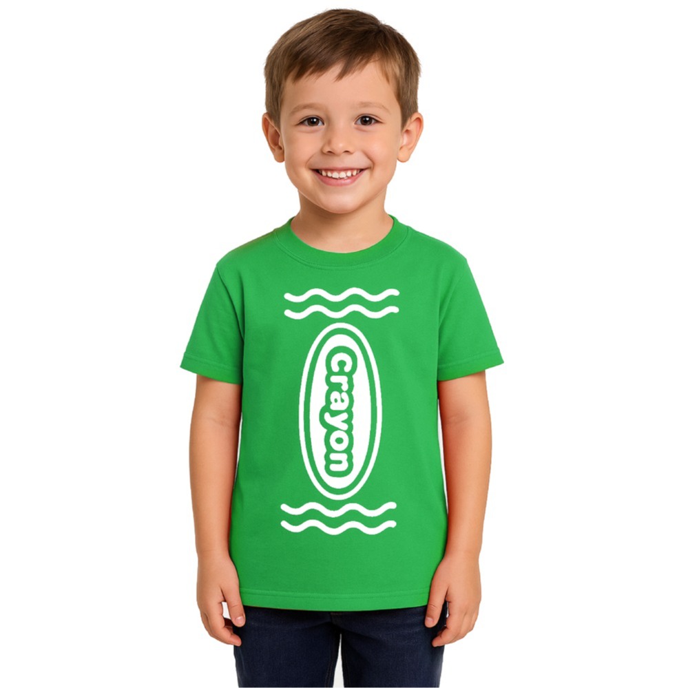 Click to view product details and reviews for Boys Green Crayon T Shirt â Fun Kids Costume Medium.