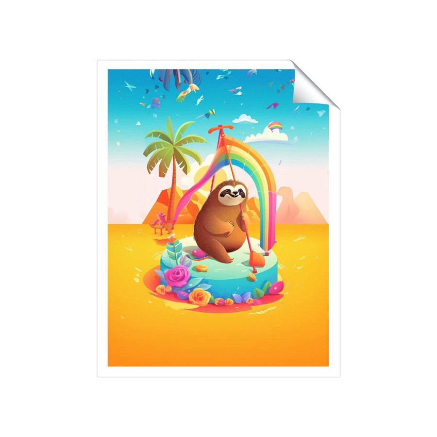 Click to view product details and reviews for Sloth On A Beach Holiday Art Prints 8 X 10 No Frame.