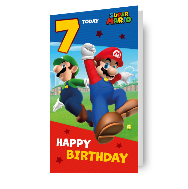 Click to view product details and reviews for Super Mario Age 7 Birthday Card.