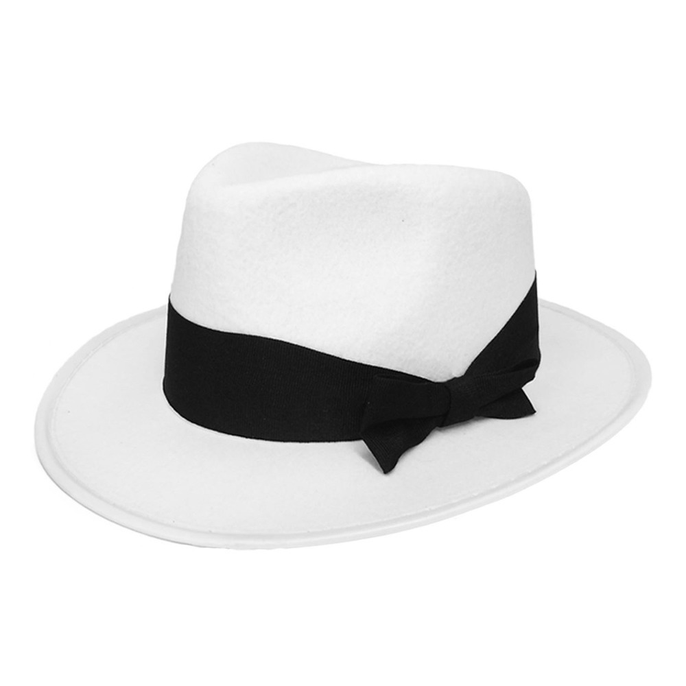 Childs White Gangster Trilby Hat