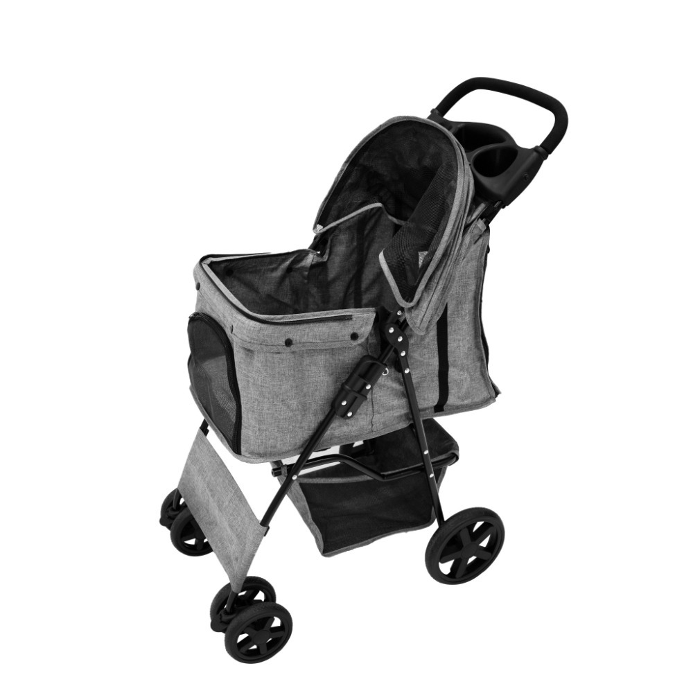 Monster Group (Uk) Ltd Pet Stroller With Rain Cover - Woven Grey