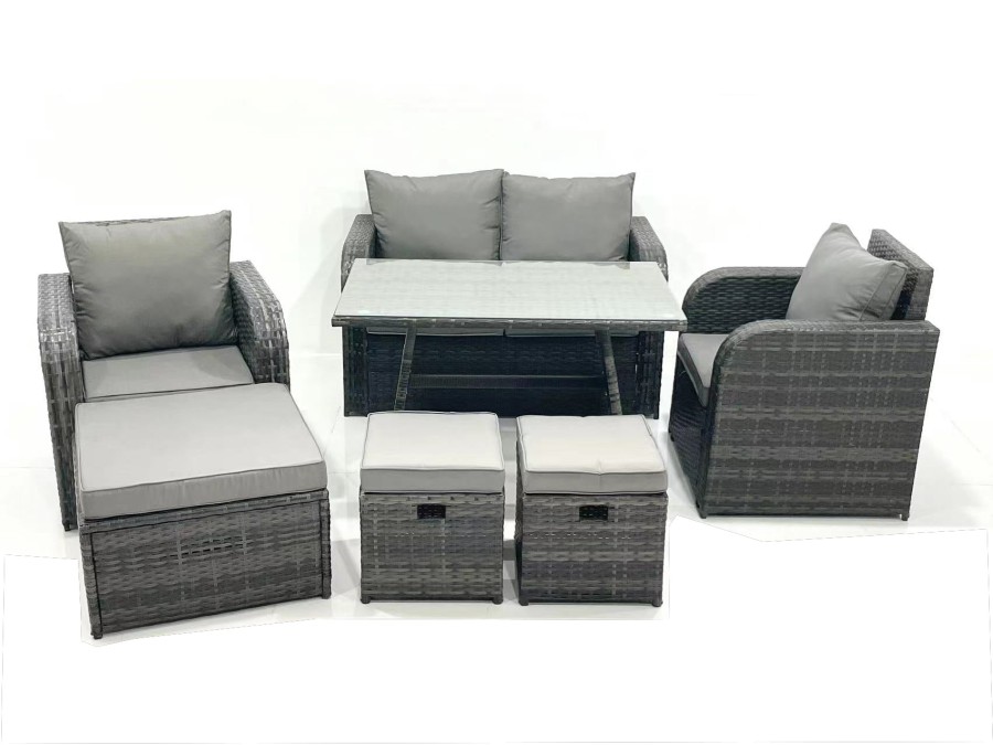 Click to view product details and reviews for Fimous Outdoor Garden Furniture Set Rattan Sofa Dining Table Set With Reclining Chair 3 Footstool Dark Grey Mixed. Click to view product details and reviews for Fimous Outdoor Garden Furniture Set Rattan Sofa Dining Table Set With Reclining Chair 3 Footstool Dark Grey Mixed.