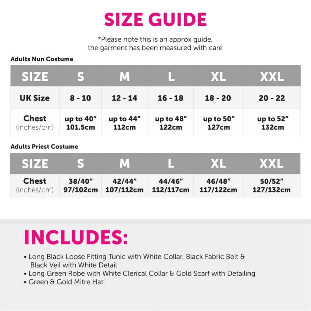 Adults Irish Priest & Nun Couples Costume