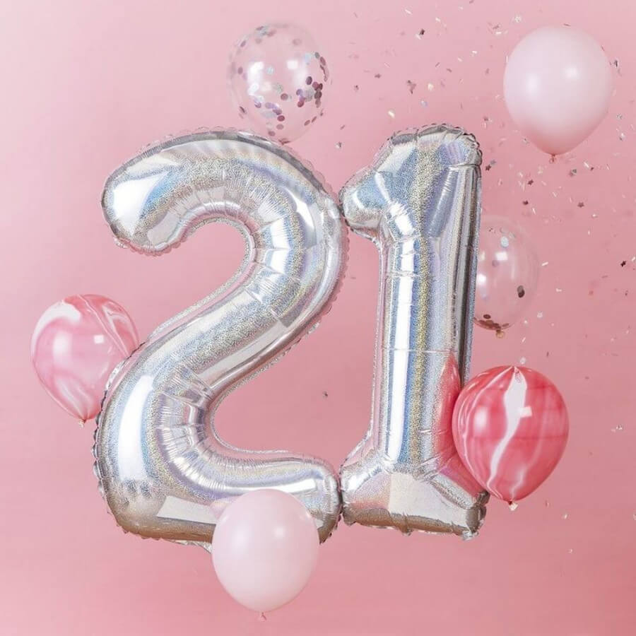 Click to view product details and reviews for 21st Birthday Foil Balloon Kit.