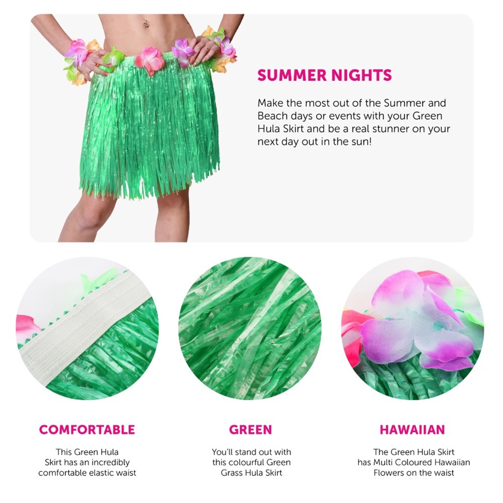 Green Short Hawaiian Skirt