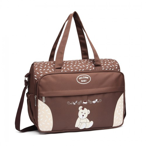 Click to view product details and reviews for 08190 Kono Teddy Bear âwelcome Babyâ Changing Bag With Changing Mat Coffee.