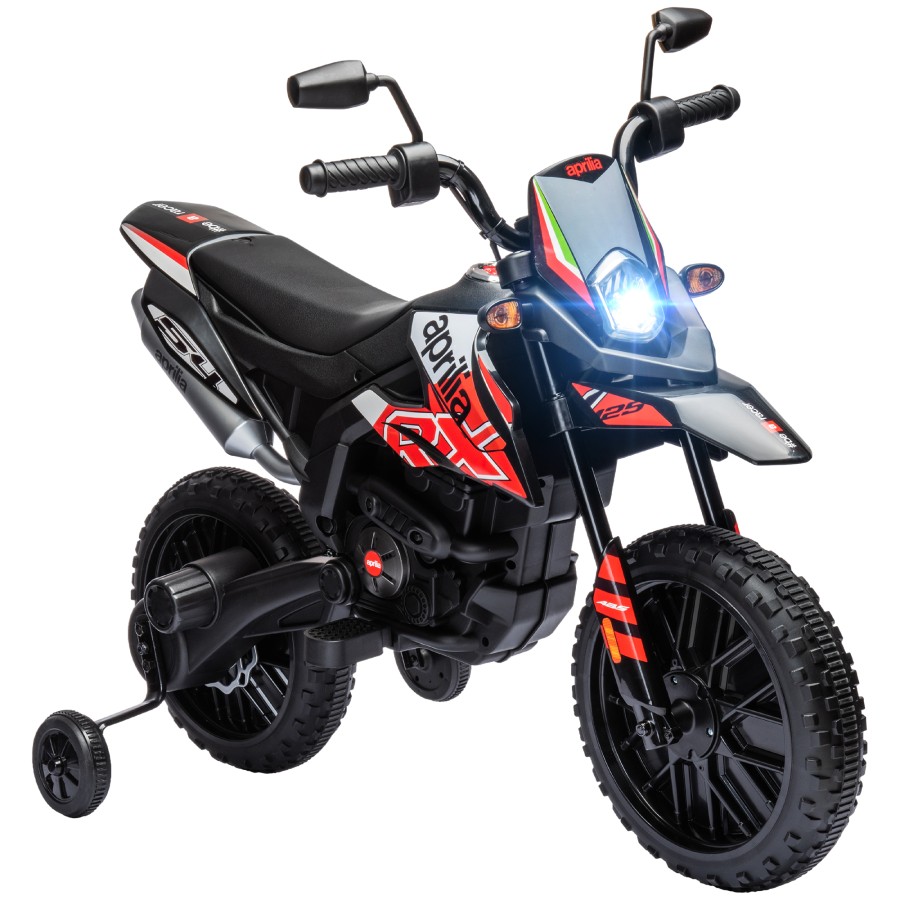 Click to view product details and reviews for Aiyaplay 12v Kids Motorbike Aprilia Licenced Kids Electric Motorbike With Training Wheels Spring Suspension Led Light Music Usb Kids Electric Bi.