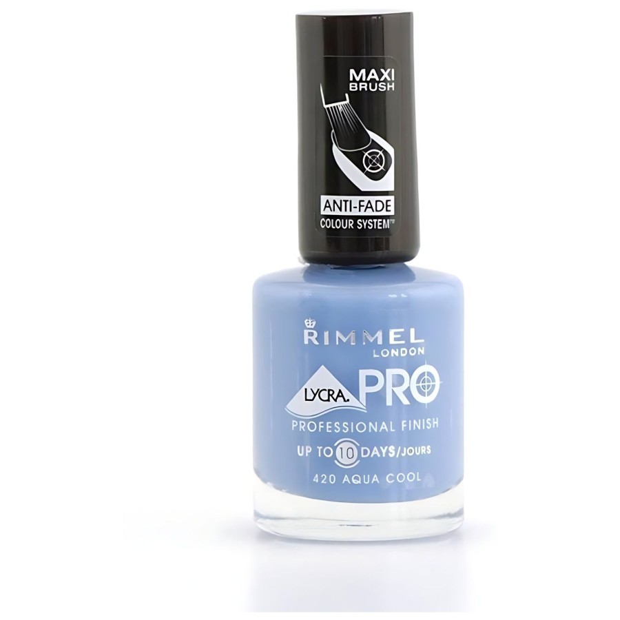 Rimmel London Lycra Pro Blue Nail Polish Aqua Cool 420