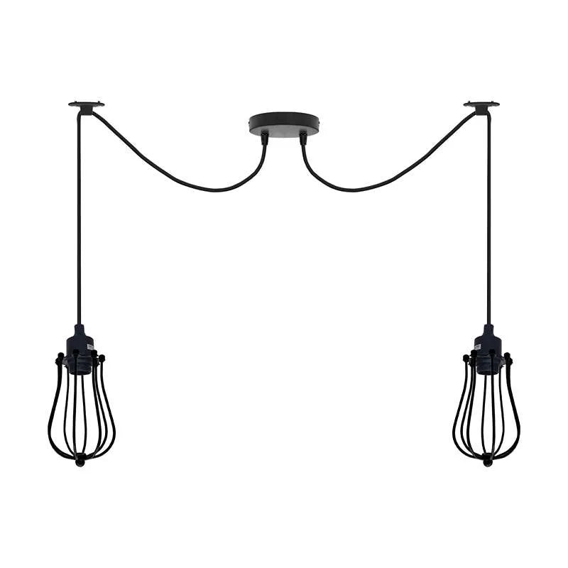 Click to view product details and reviews for 2 Head Cage Ceiling Pendant Lamp Swag Hanging Spider Light4275 No.