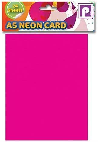 Click to view product details and reviews for 24 Sheets Of A5 Mixed Neon Colour Card Pink Yellow Green Orange 200gsm Art Craft.
