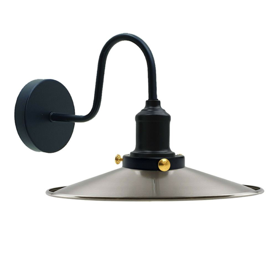Click to view product details and reviews for Satin Nickel Wall Light Lampshade Modern Industrial Wall Lamp1574.