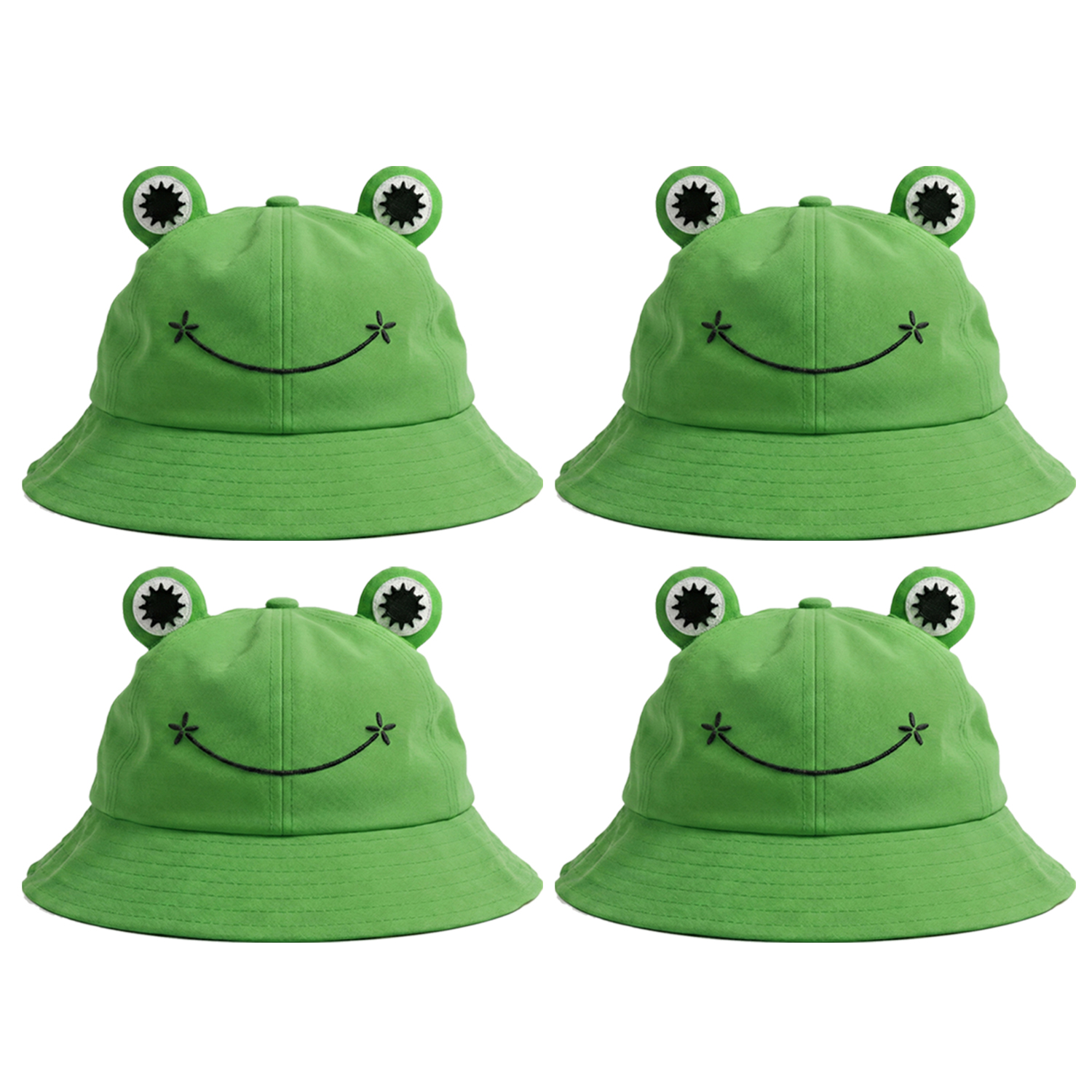 Click to view product details and reviews for Green Frog Bucket Hat Music Tour Festival Stylish Together Fancy Dress Costume Accessory Pack Of 4.