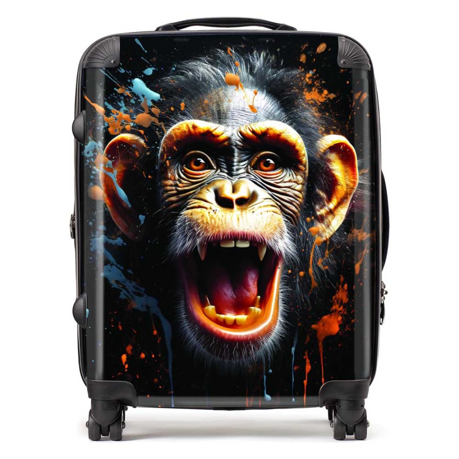 Click to view product details and reviews for Monkey Face Splashart Suitcase Large.