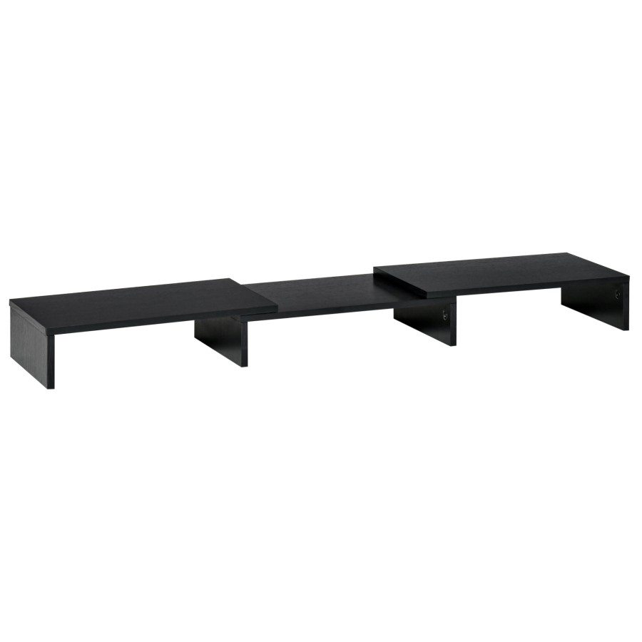 Click to view product details and reviews for Vinsetto Monitor Stand Screen Riser W Adjustable Length For Two Laptop Max.