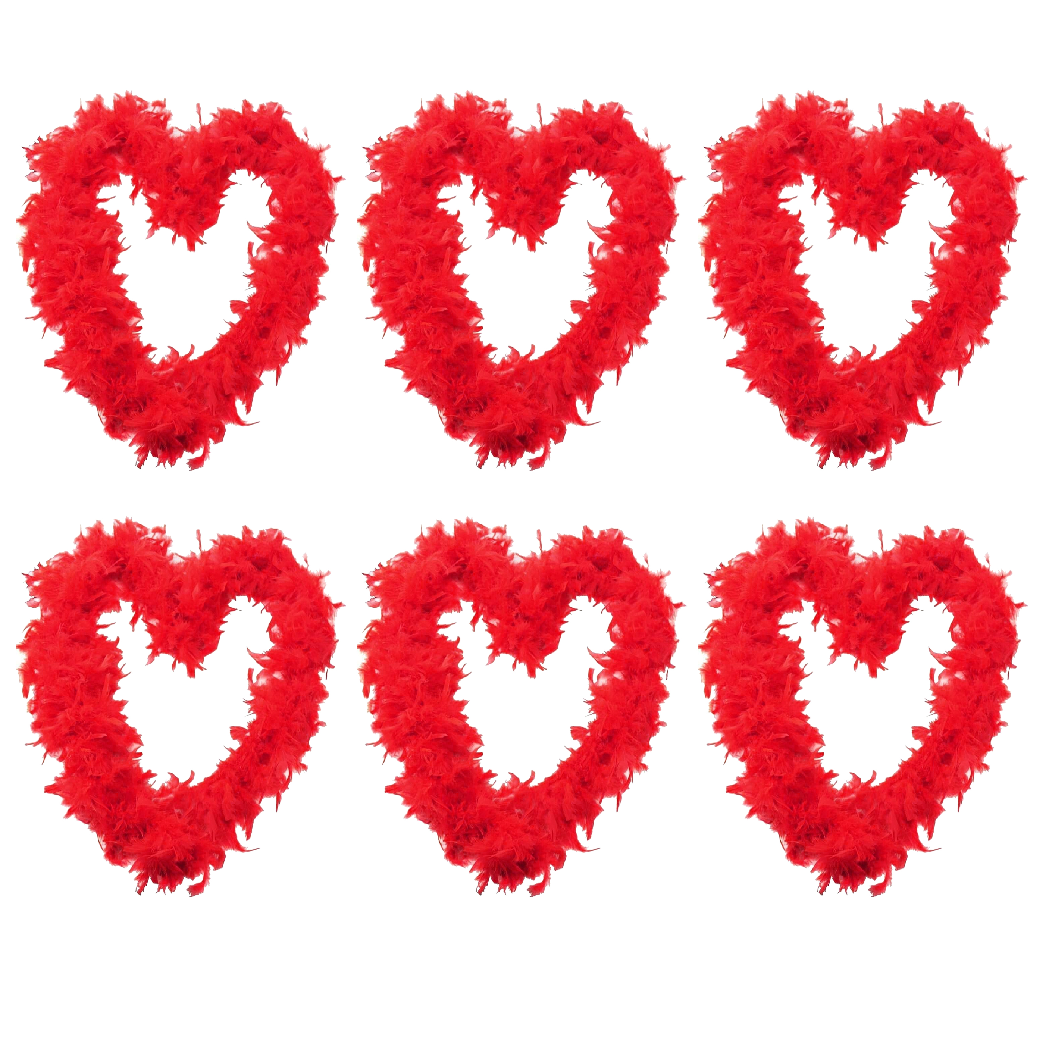 Click to view product details and reviews for Red Feather Boa Fluffy Accessory For Glamour Pack Of 6 65g.