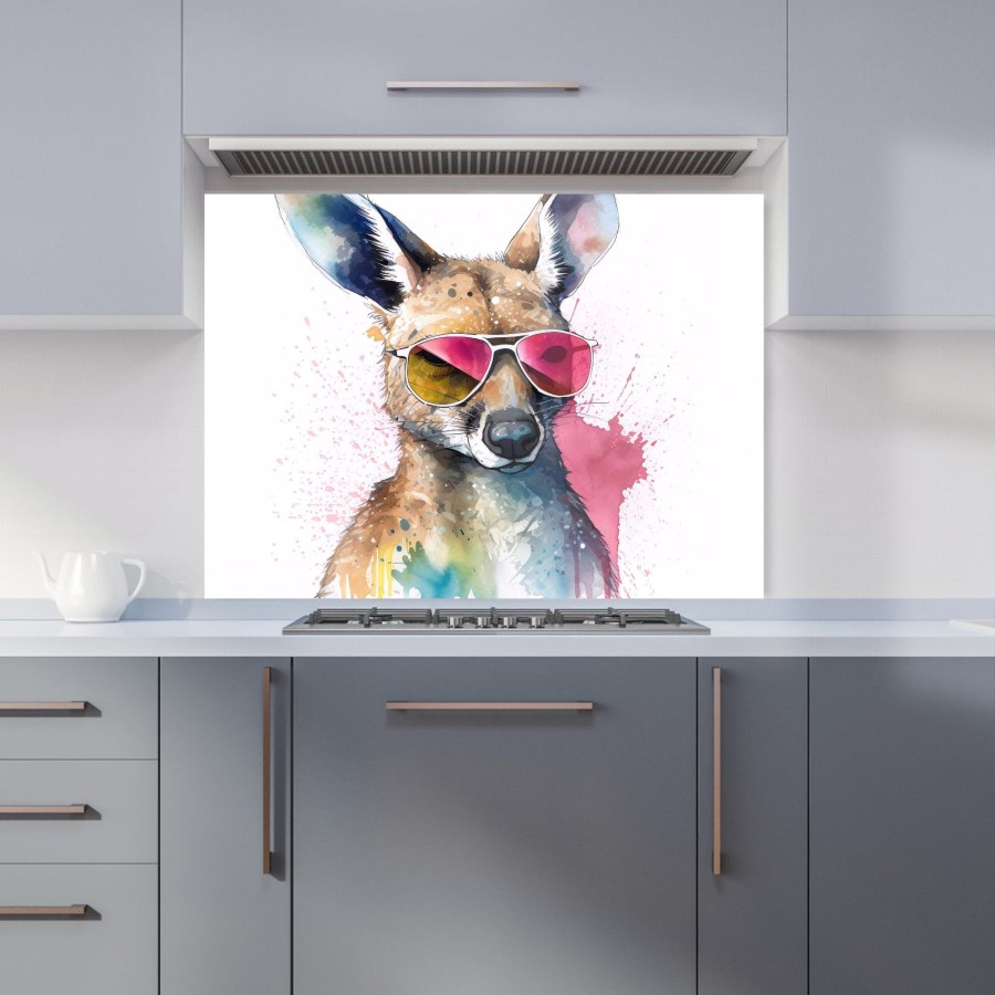 Click to view product details and reviews for Wallaby In Pink Glasses Kitchen Splashback W900mm X H650mm.
