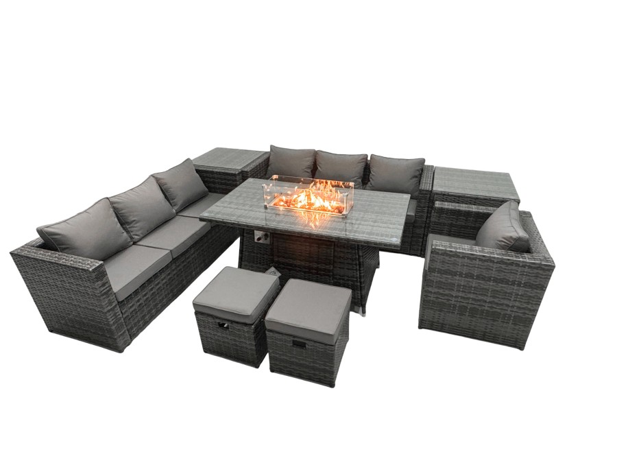 Click to view product details and reviews for Fimous Rattan Garden Furniture Firepit Dining Set 6 Seater Lounge Sofa Table Set With 2 Side Table 2 Footstool. Click to view product details and reviews for Fimous Rattan Garden Furniture Firepit Dining Set 6 Seater Lounge Sofa Table Set With 2 Side Table 2 Footstool.