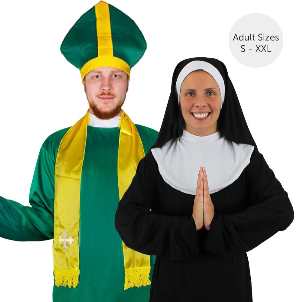 Adults Irish Priest & Nun Couples Costume