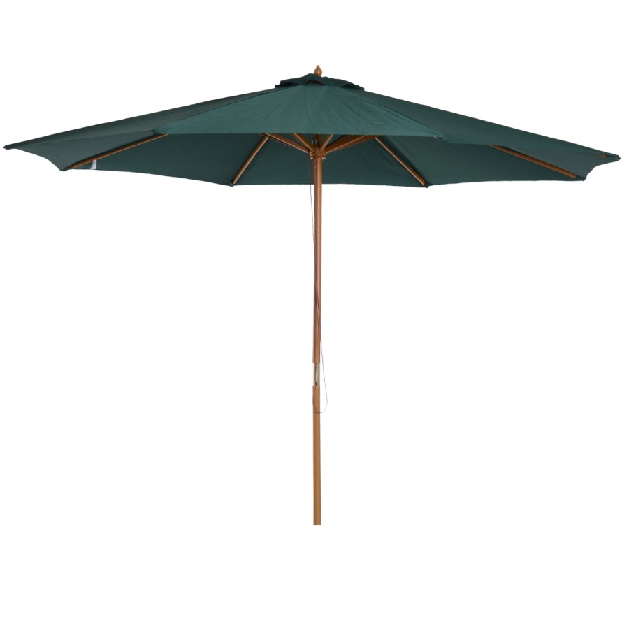 Click to view product details and reviews for Outsunny 3m Garden Parasol Pulley Operated Patio Umbrella Wooden Table Market Umbrella With Rope Pulley Mechanism And 8 Ribs Dark Green.