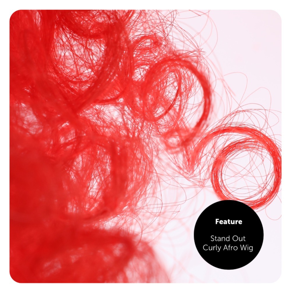 Red Nose Day Set- Red Nose, Afro Wig & Bow Sequin Tie