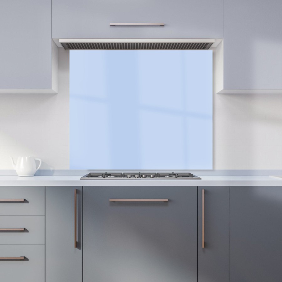 Pale Cornflour Blue Kitchen Splashback