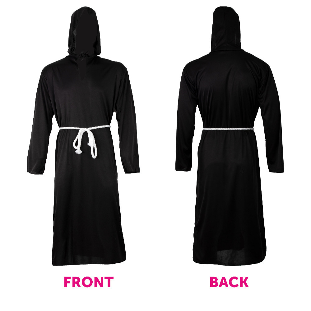 Adults Black Monk Costume