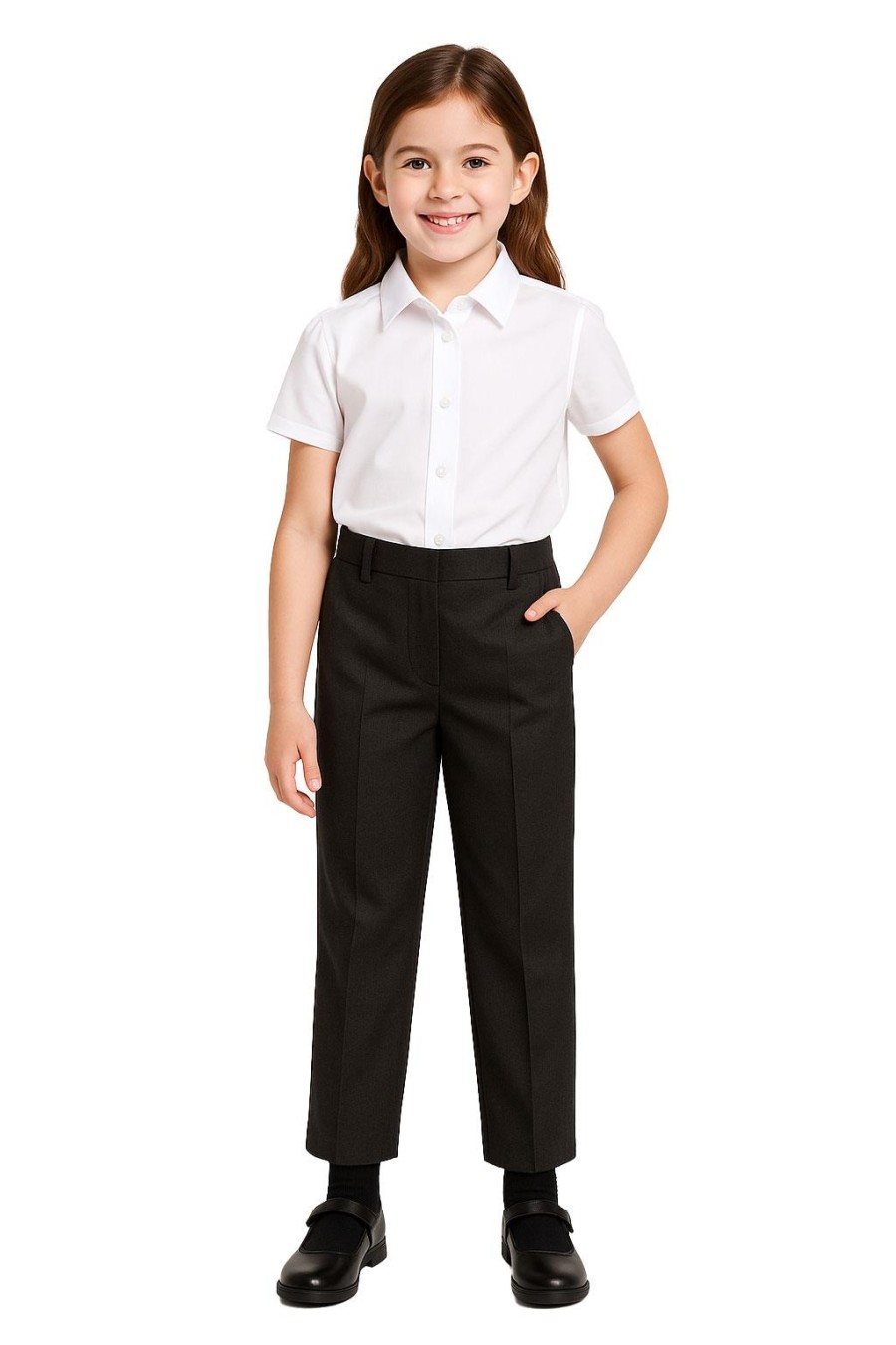 Click to view product details and reviews for A2z 4 Kids Girls Teens Uniform Pants Regular Fit Back To School Trousers 15 16 Years Grey.