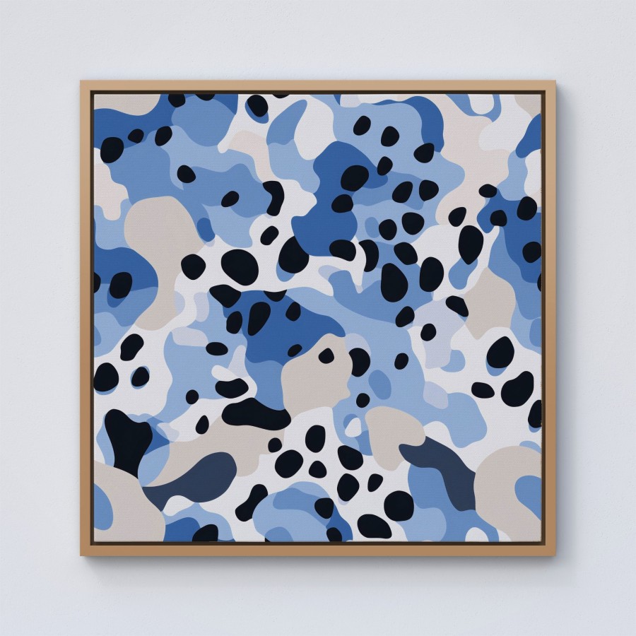 Click to view product details and reviews for Blue Camouflage Pattern Framed Canvas 10 X 10 Pine.