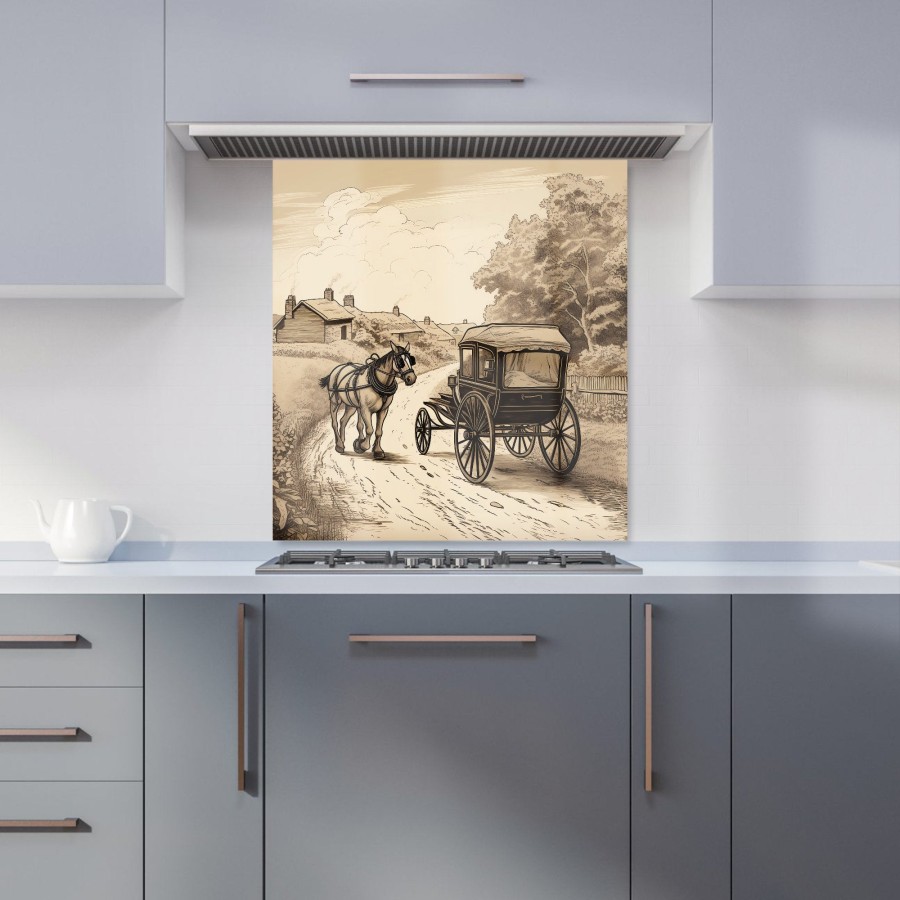 Click to view product details and reviews for A Horse And His Cart Kitchen Splashback W700mm X H750mm.