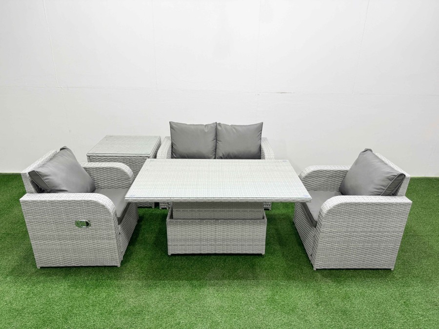Click to view product details and reviews for Fimous Light Grey Pe Wicker Rattan Garden Furniture Set Sofa Set Reclining Chair Adjustable Lifting Dining Or Coffee Table 4 Seater With Side Table. Click to view product details and reviews for Fimous Light Grey Pe Wicker Rattan Garden Furniture Set Sofa Set Reclining Chair Adjustable Lifting Dining Or Coffee Table 4 Seater With Side Table.