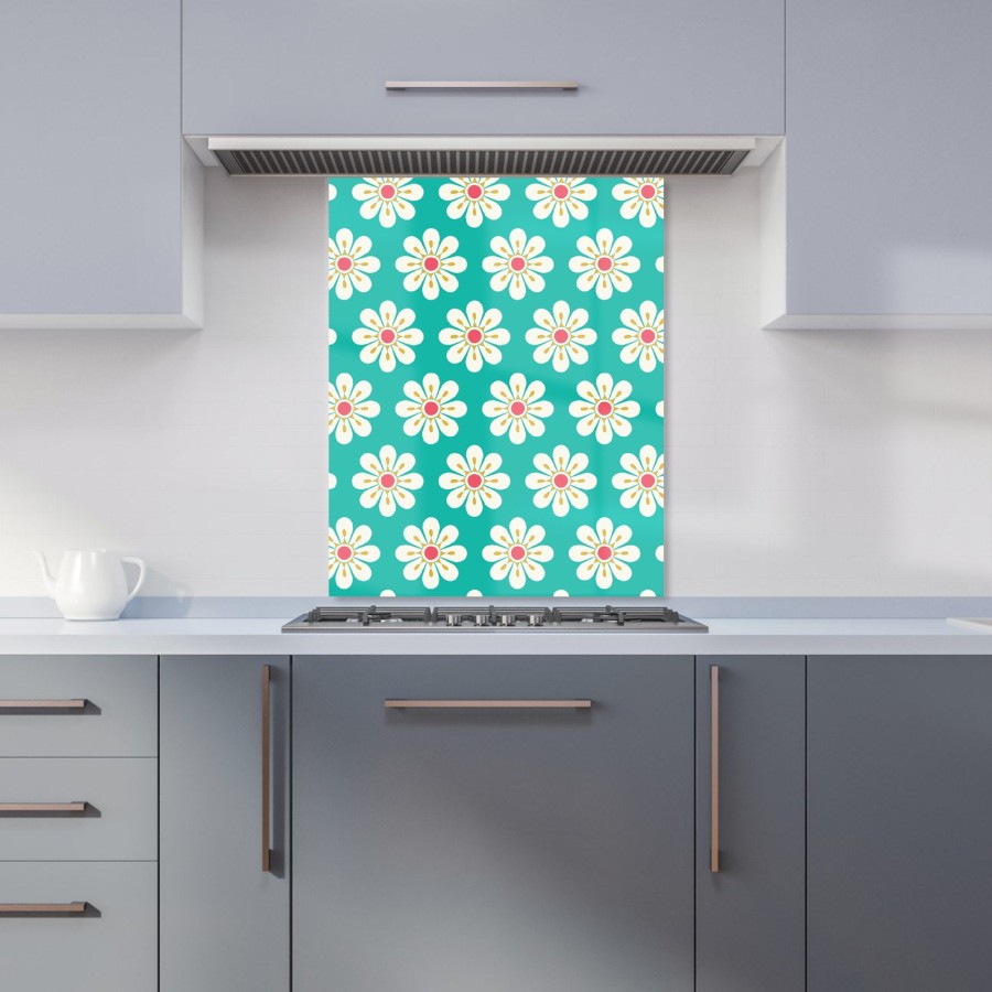 Click to view product details and reviews for Daisy Pattern Kitchen Splashback W600mm X H750mm.