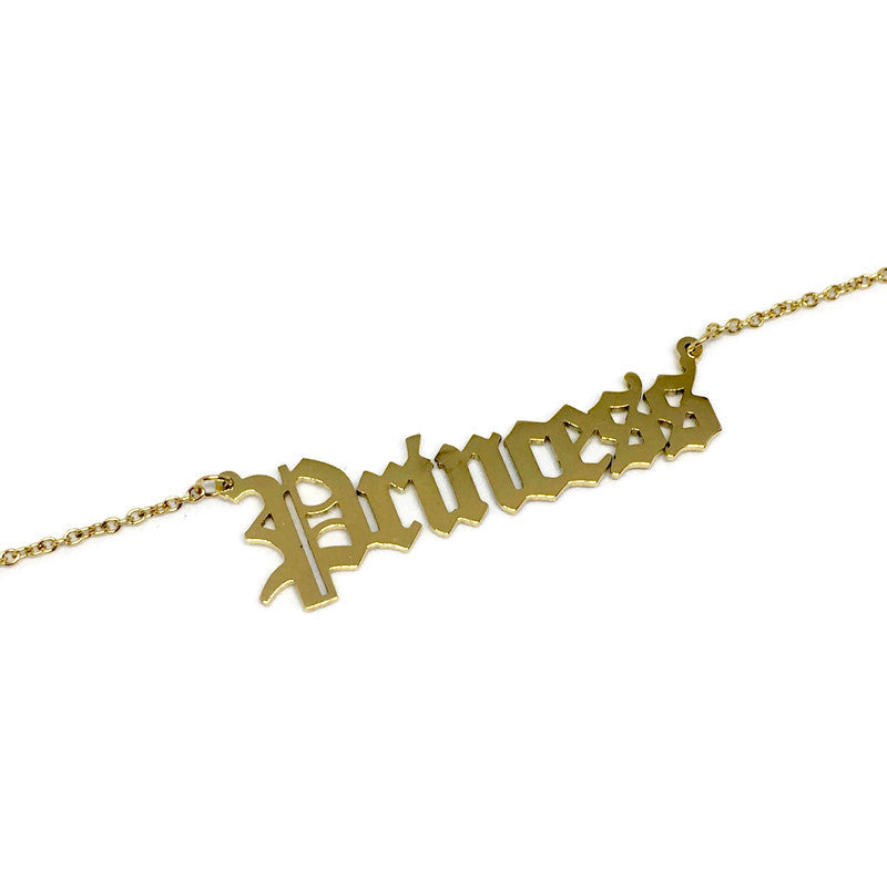 Click to view product details and reviews for Old English Princess Necklace Gold.