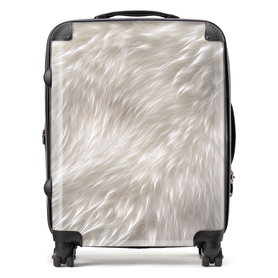 Click to view product details and reviews for Polar Bear Fur Print Suitcase Large.