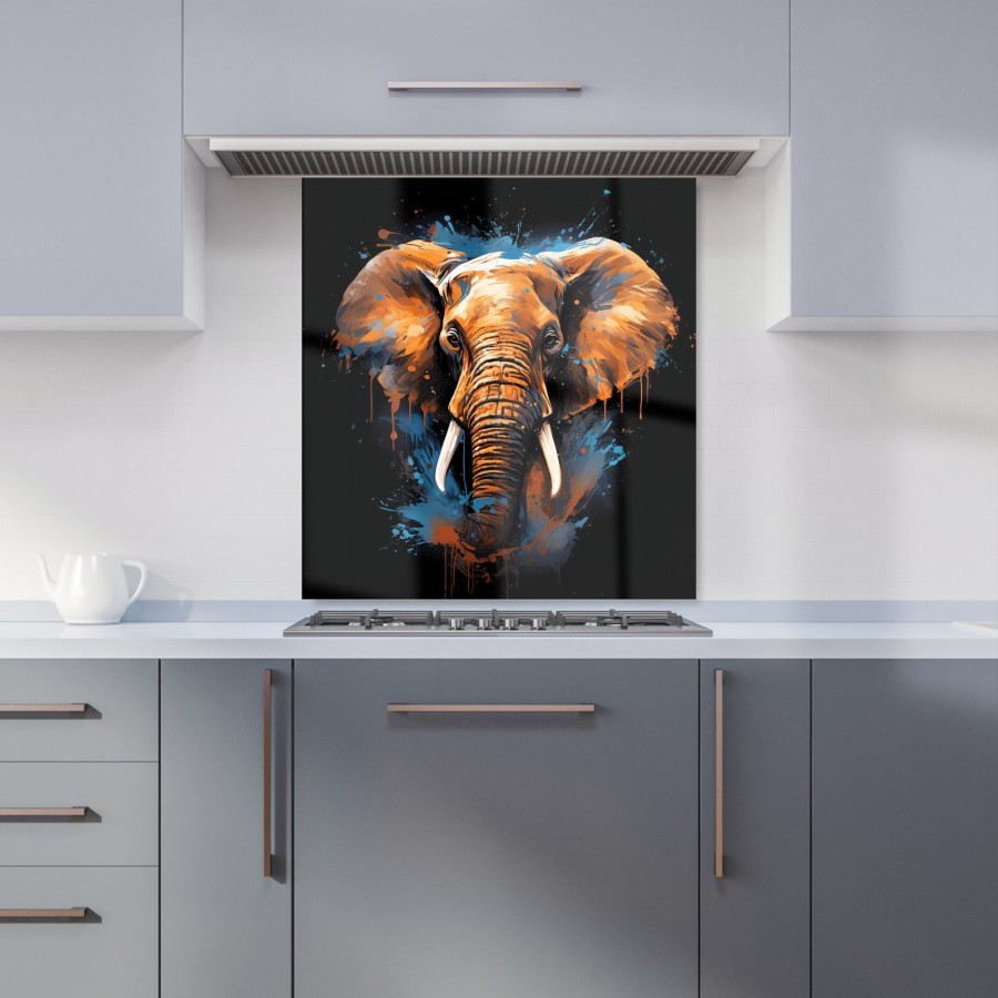 Click to view product details and reviews for Splashart Elephant Blue Kitchen Splashback W700mm X H650mm.
