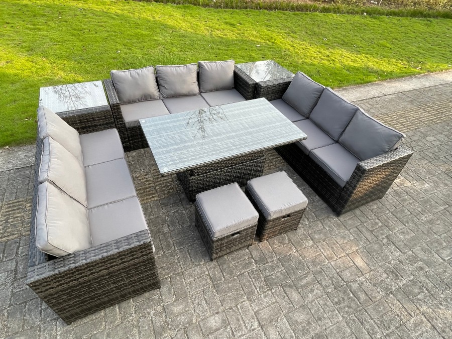 Click to view product details and reviews for U Shape Rattan Gardern Furniture Dining Sofa Set Adjustable Rising Table Extra 2 Small Stools. Click to view product details and reviews for U Shape Rattan Gardern Furniture Dining Sofa Set Adjustable Rising Table Extra 2 Small Stools.