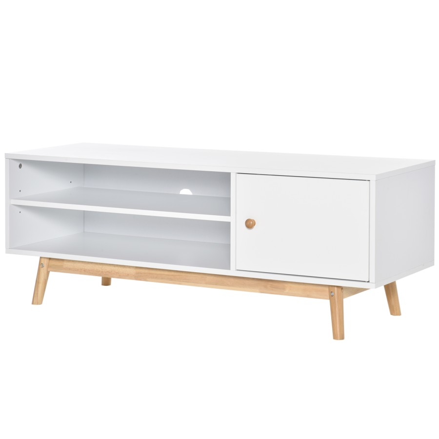 Click to view product details and reviews for Homcom Tv Unit Cabinet Media Console Table Stand With Shelves And Door White.