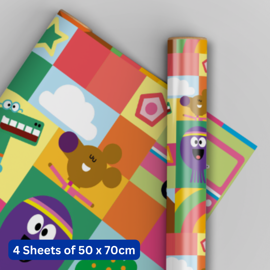Hey Duggee 4 Sheets & 4 Tags Gift Wrap Bundle