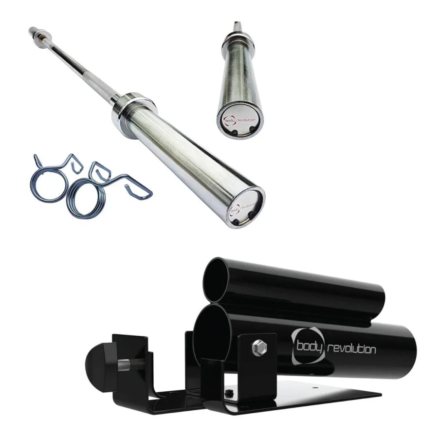 Body Revolution 5ft Barbell Bar & T-Bar Row Bundle