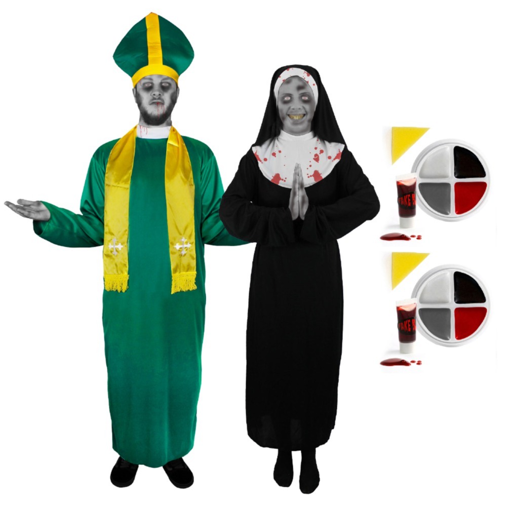 Click to view product details and reviews for Adults Irish Priest Nun Zombie Couples Costume Xxlarge Xxlarge.