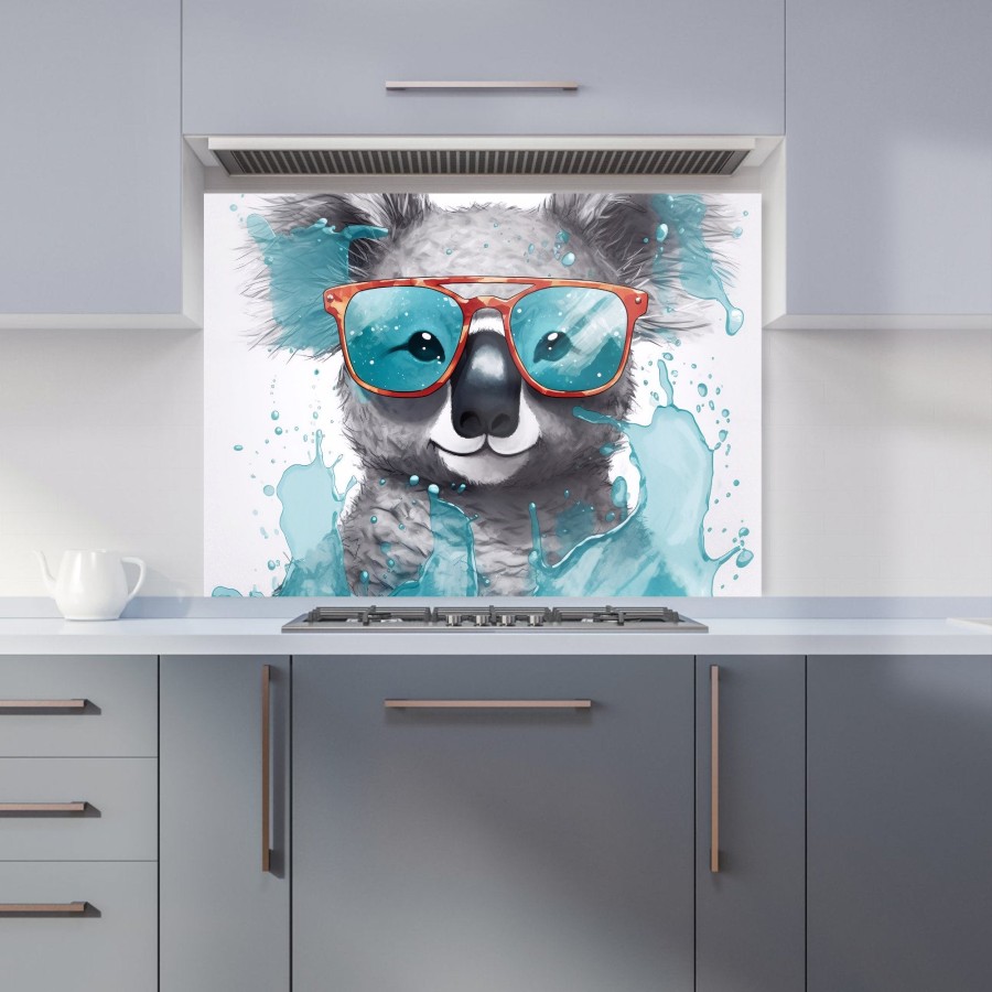 Click to view product details and reviews for Splashart Koala In Glasses Kitchen Splashback W900mm X H650mm.
