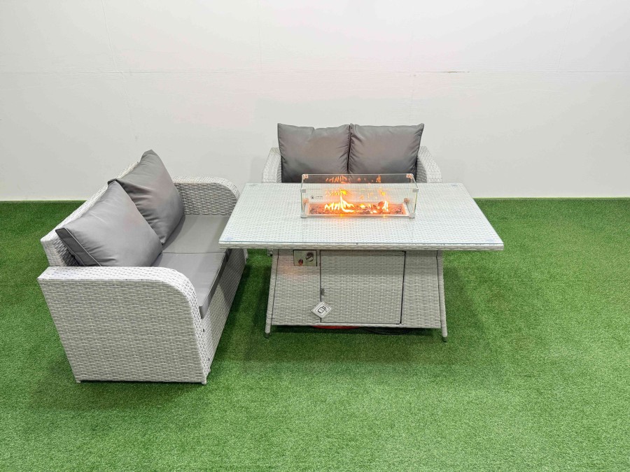 Click to view product details and reviews for Fimous 4 Seater Outdoor Love Sofa Set Rattan Garden Furniture Set With Firepit Dining Table Light Grey. Click to view product details and reviews for Fimous 4 Seater Outdoor Love Sofa Set Rattan Garden Furniture Set With Firepit Dining Table Light Grey.