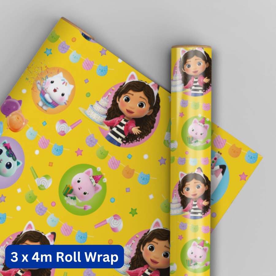 Click to view product details and reviews for Gabbys Dollhouse 4m Roll Wrapping Paper 3 Pack Bundle.