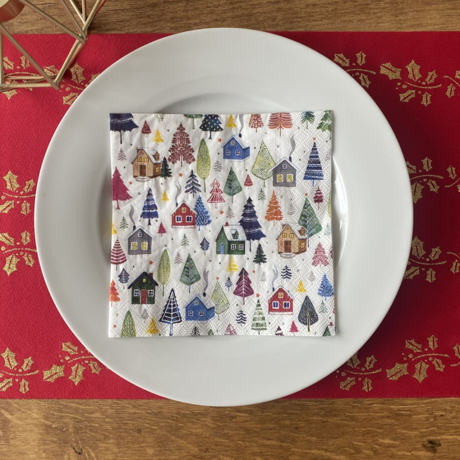 Click to view product details and reviews for Large Winter Ski Scene Napkins Pack Of 20.