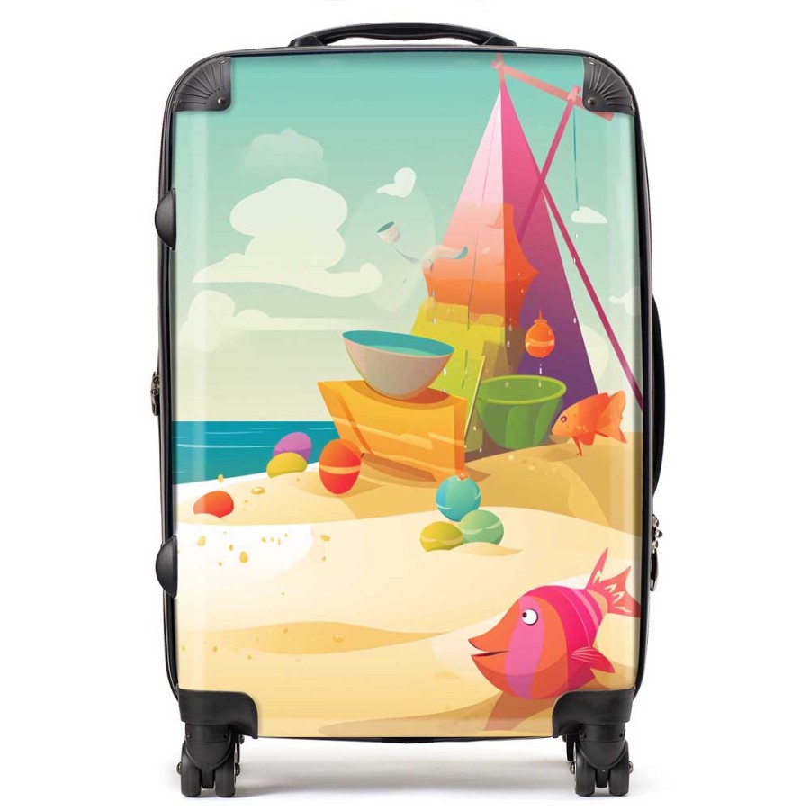 Click to view product details and reviews for Fish On A Beach Holiday Suitcase Medium.