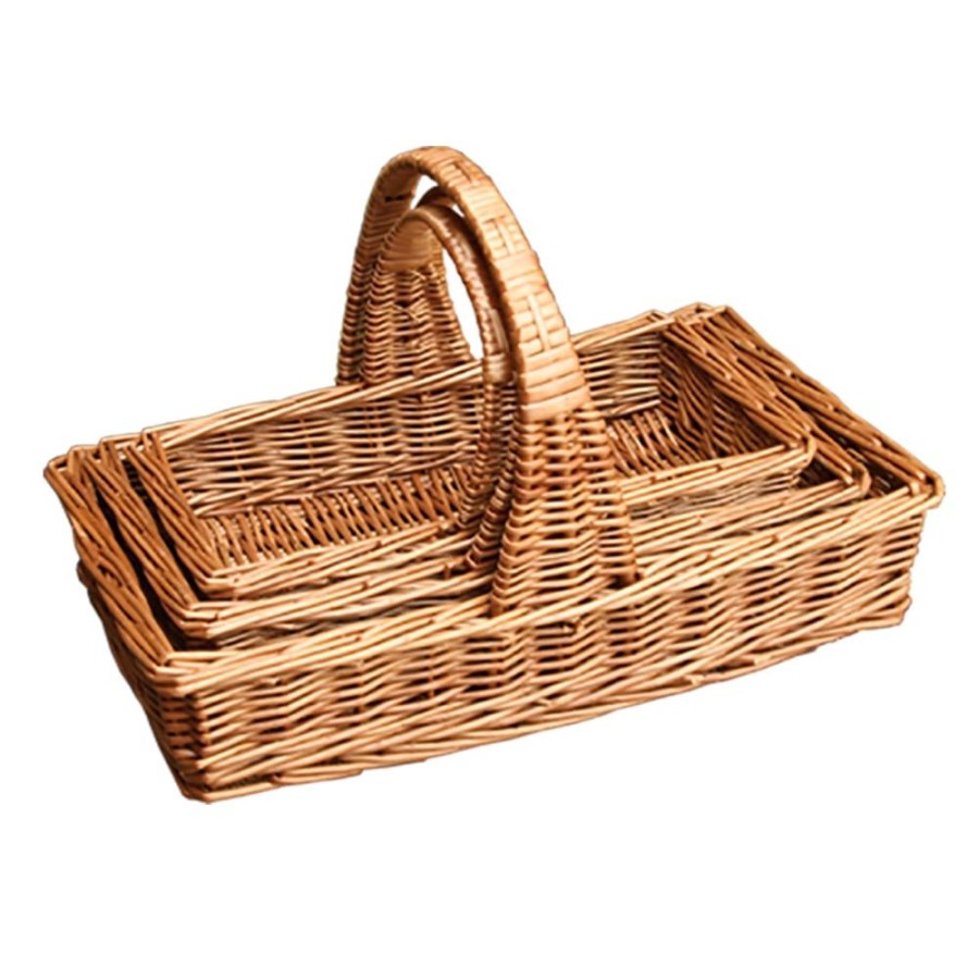 Red Hamper Set Of 3 Cheshire Small Garden Trugs