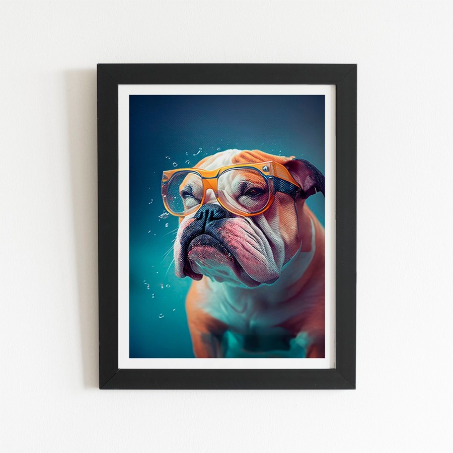 Click to view product details and reviews for Bulldog Splashart Art Prints 8 X 10 Black Frame.